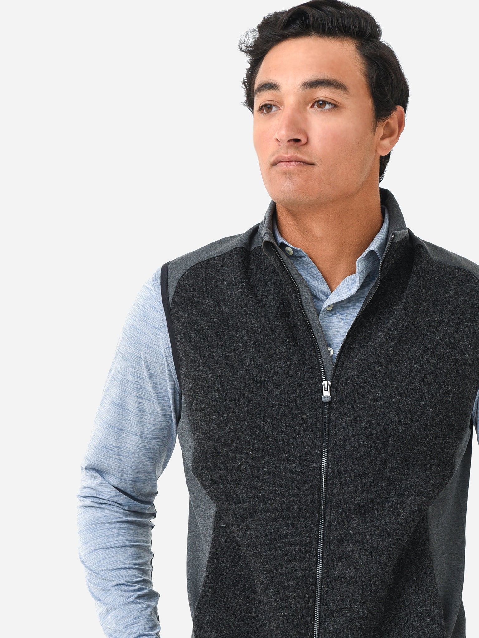 Gilet Hybride Greyson Sequoia Lux Homme Taille L - Beige/gris Avec Fermeture éclair Intégrale