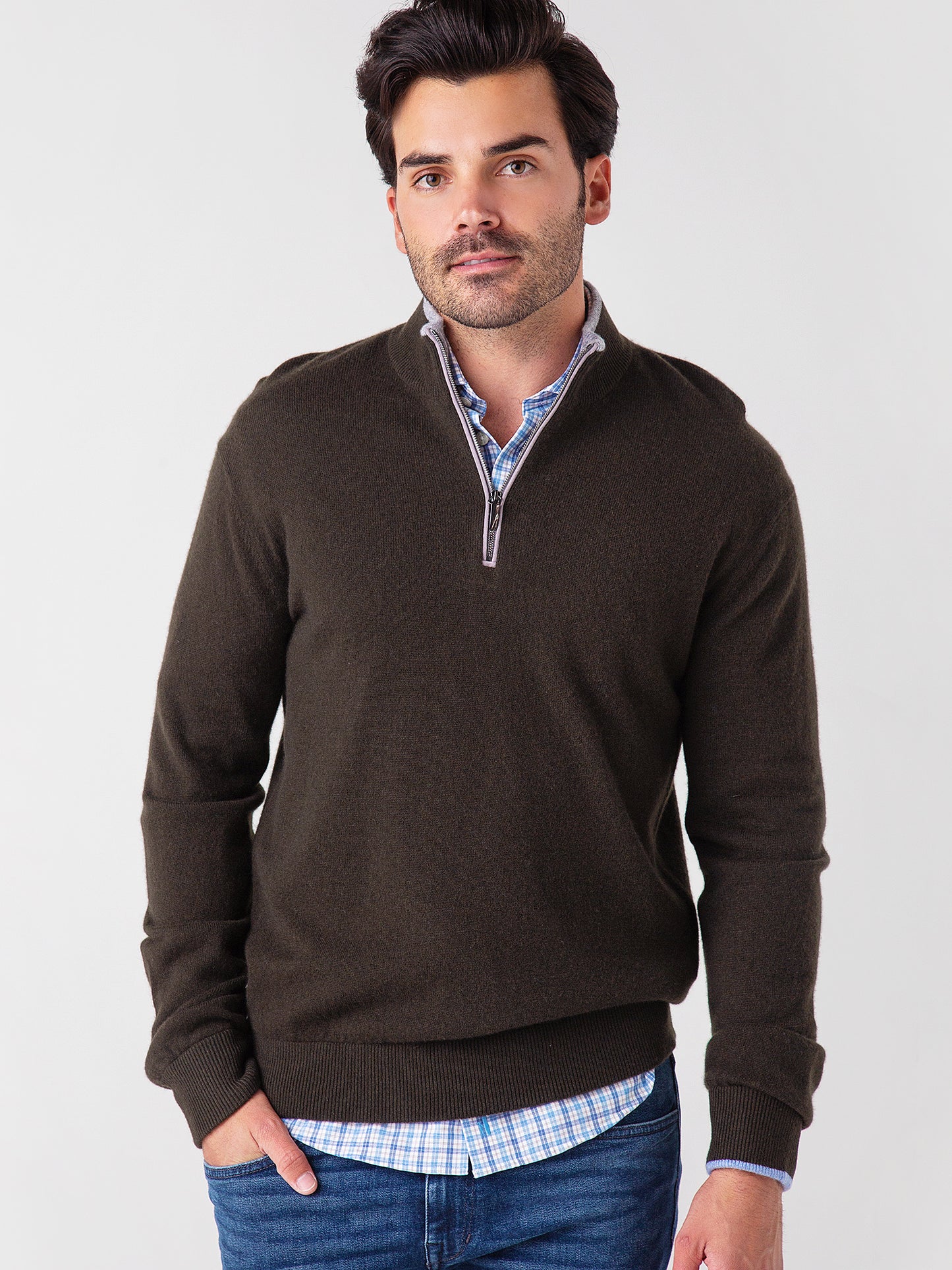 Greyson Men's Sebonack Quarter-Zip Golf Sweater - Saint Bernard