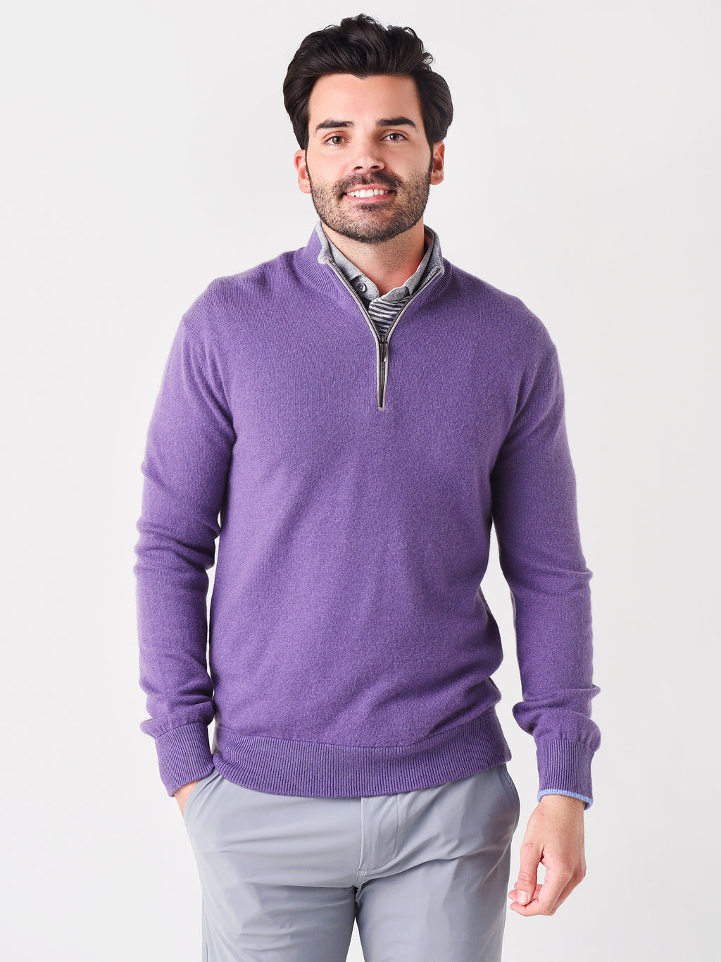 Greyson Men's Sebonack Quarter-Zip Golf Sweater - Saint Bernard