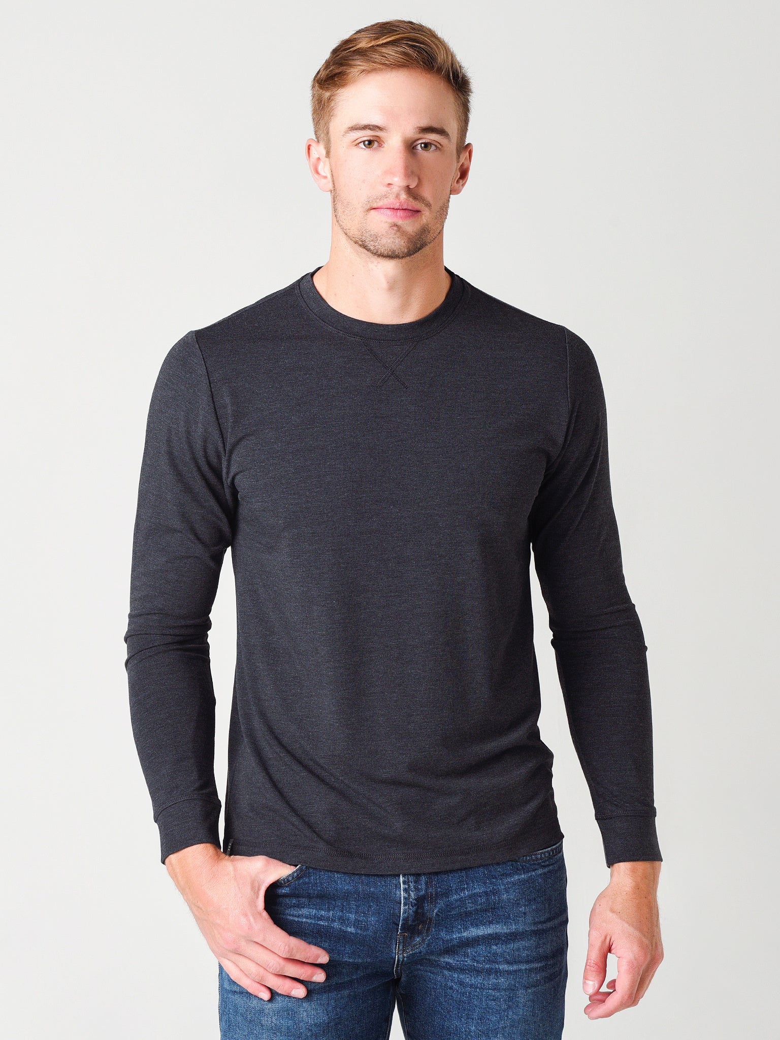Free Fly Men's Bamboo Flex Long Sleeve - Saint Bernard
