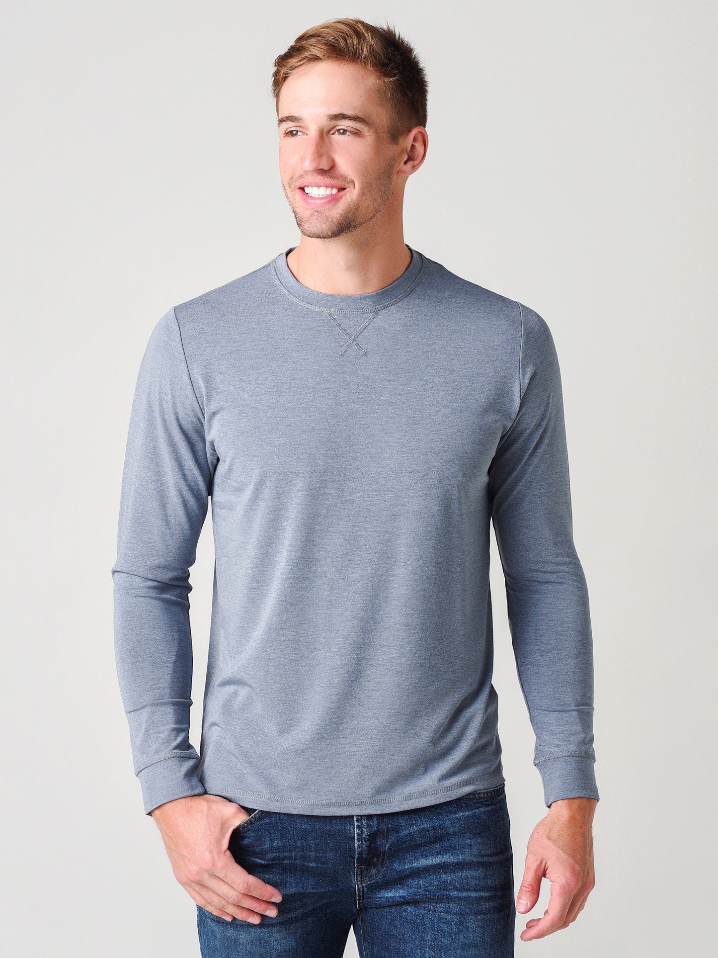 Free Fly Men's Bamboo Flex Long Sleeve Tee - Saint Bernard