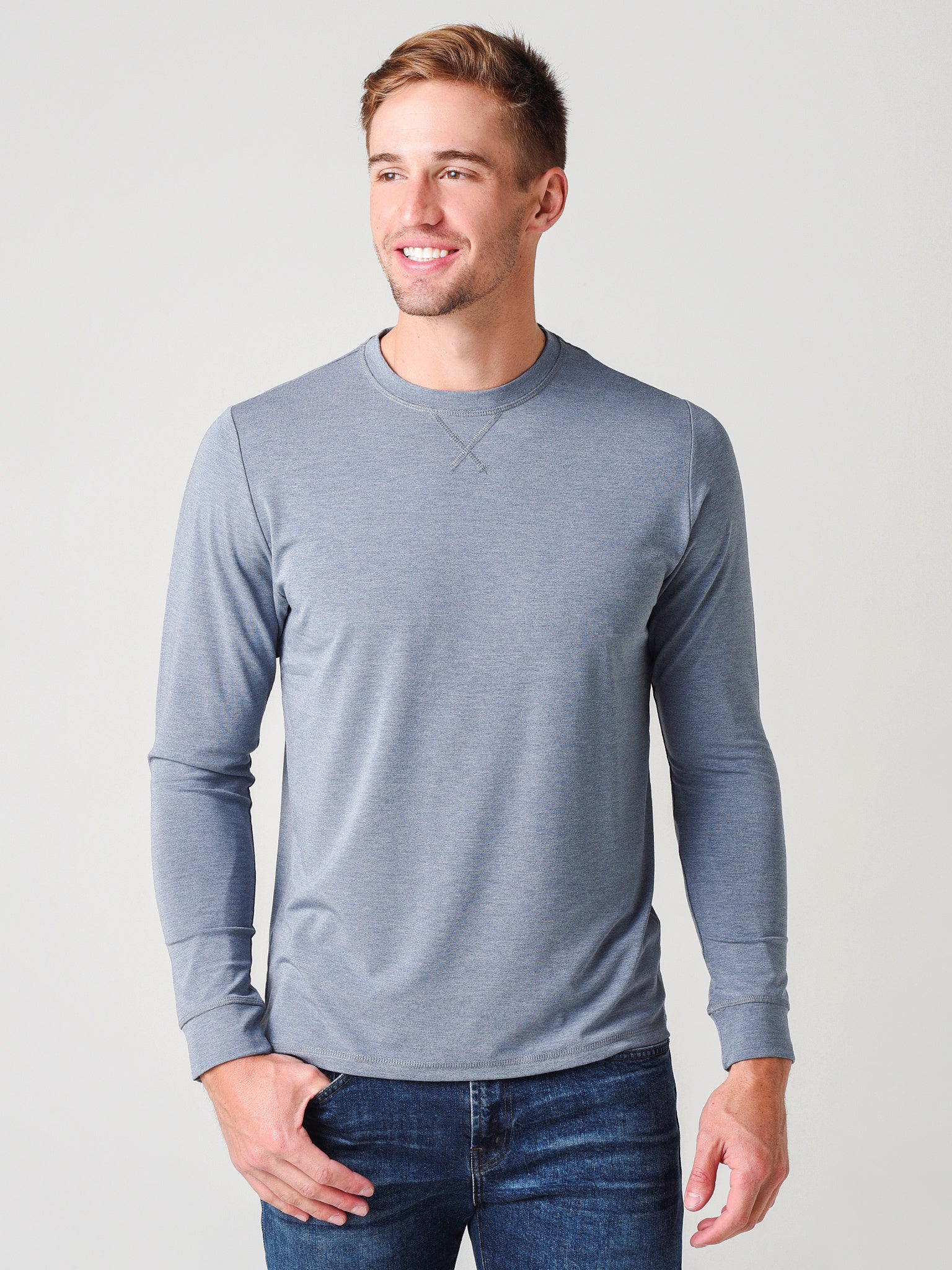 Free Fly Men's Bamboo Flex Long Sleeve Tee - Saint Bernard