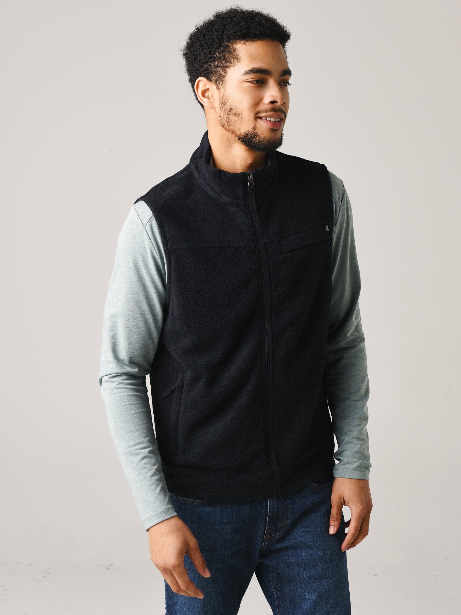 Free Fly Men's Bamboo Polar Fleece Vest - Saint Bernard