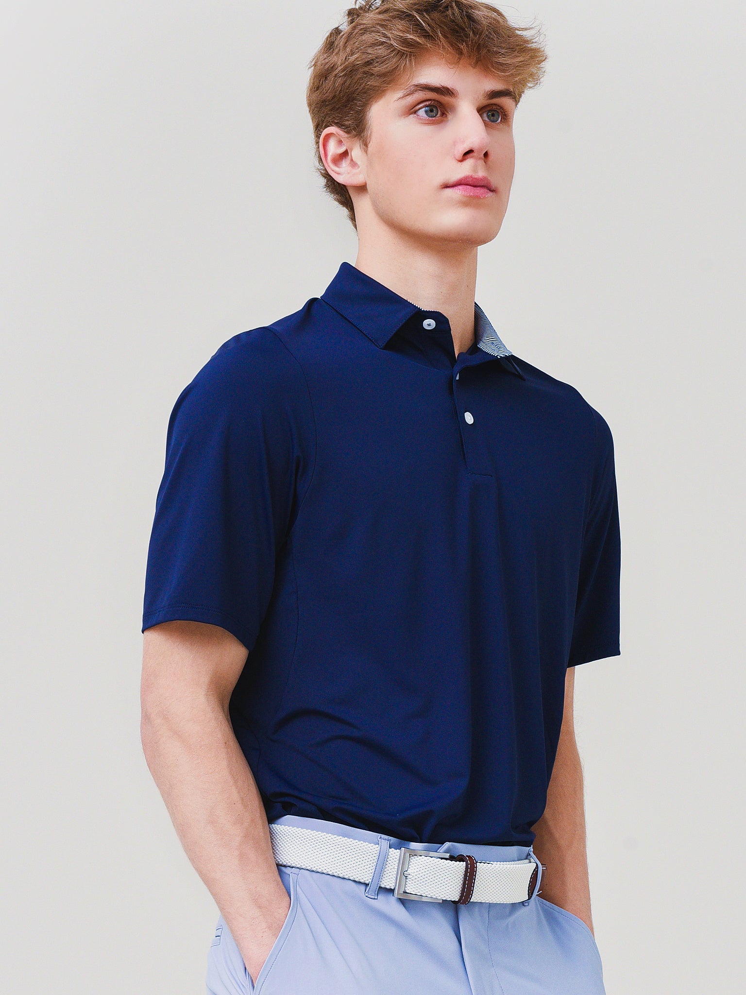 KJUS Men's Soren Solid Polo - Saint Bernard