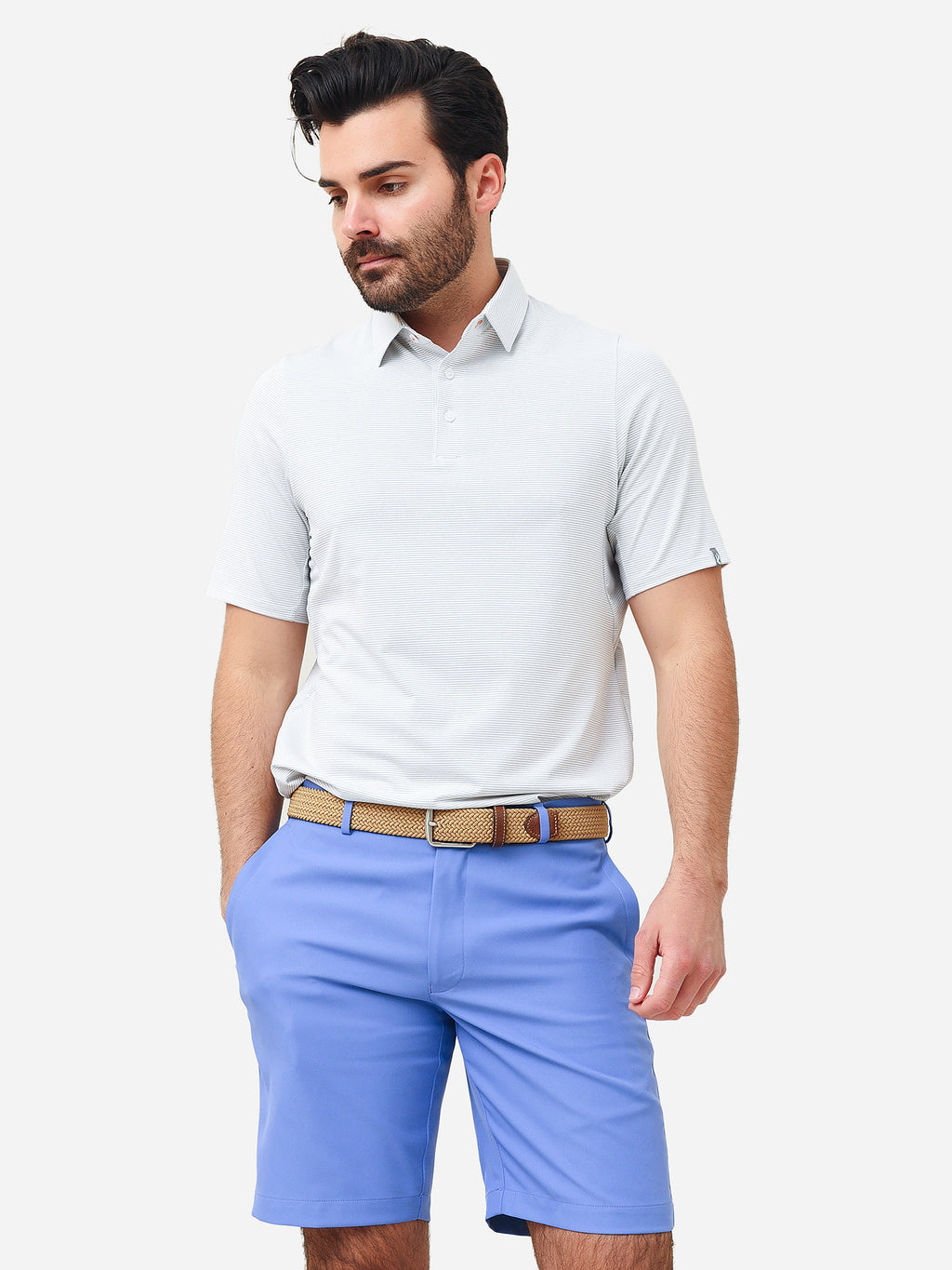 KJUS Men's Soren Striped Polo - Saint Bernard