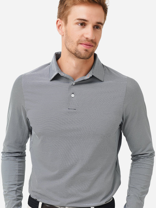 Kjus Men’s Soren Stripes Long Sleeve Polo