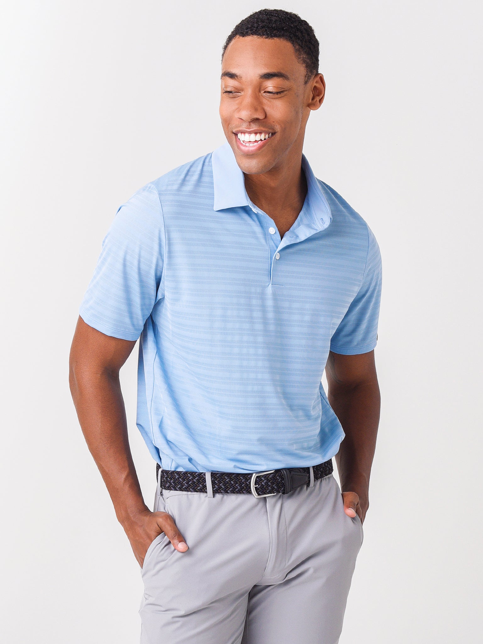 Kjus Men's Luis Solid Short Sleeve Polo - Saint Bernard