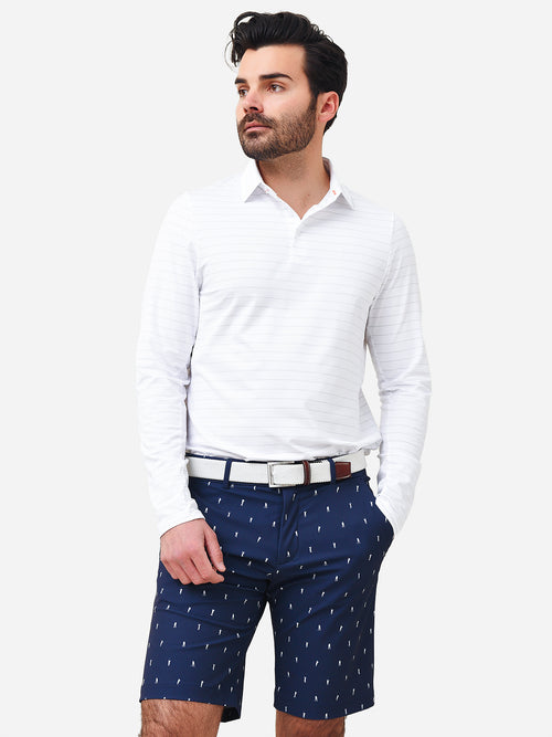 KJUS Men's Soren Melange Stripe Polo