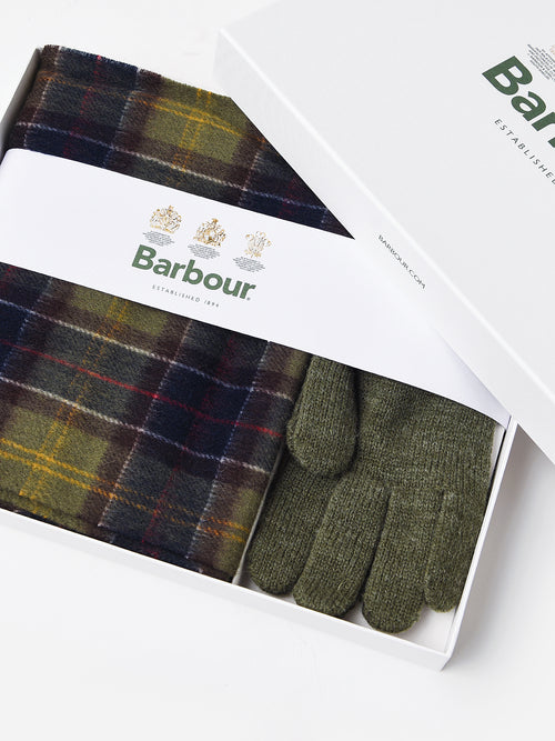 Barbour Tartan Scarf And Glove Gift Set