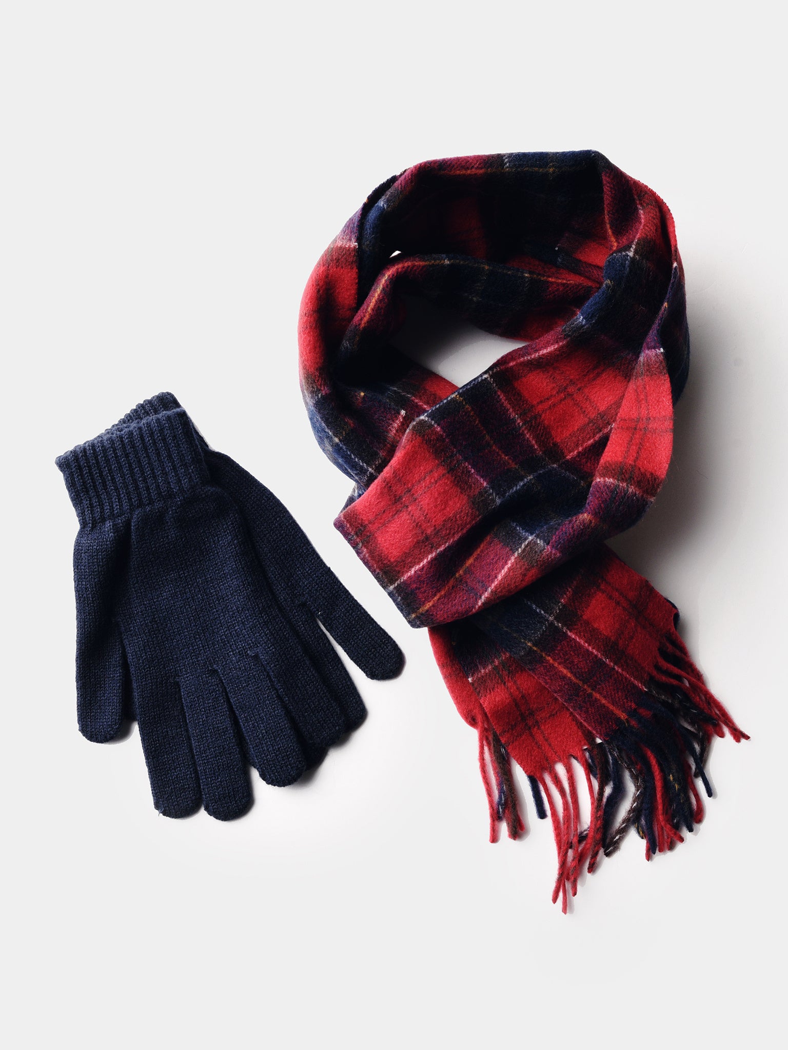 Barbour Tartan Scarf And Glove Gift Set - Saint Bernard