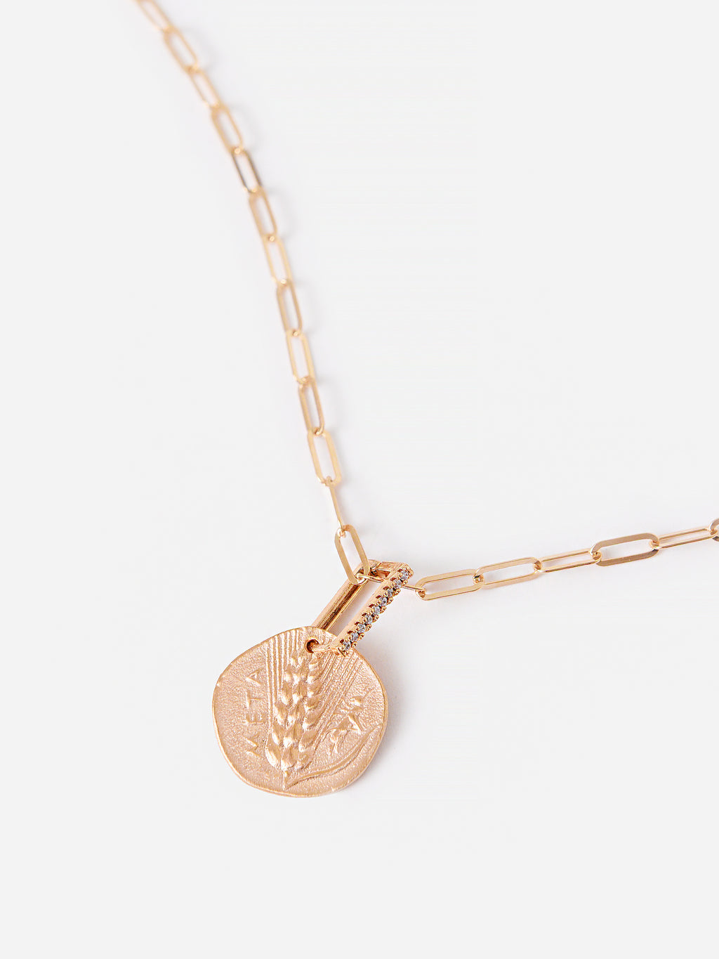 Maison Irem Women's Wheat Coin Necklace - Saint Bernard