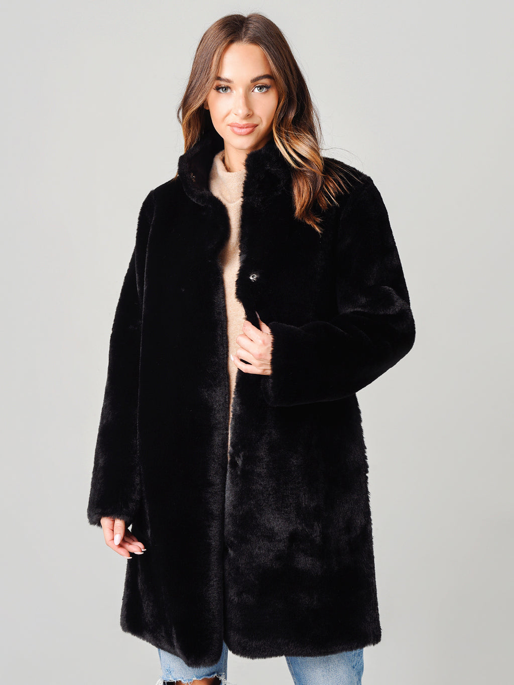 Velvet Mina Faux Fur Coat - Saint Bernard
