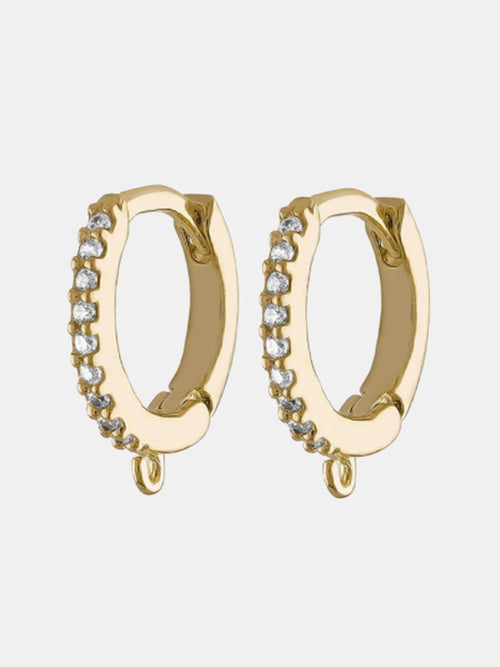Alexa Leigh Mini Crystal Huggie With Charm Attachment Earring