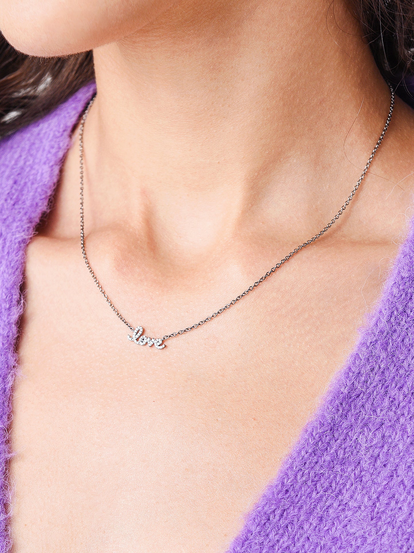 MINI SILVER LOVExOXIDIZEDSTERLINGSILVER-alt1