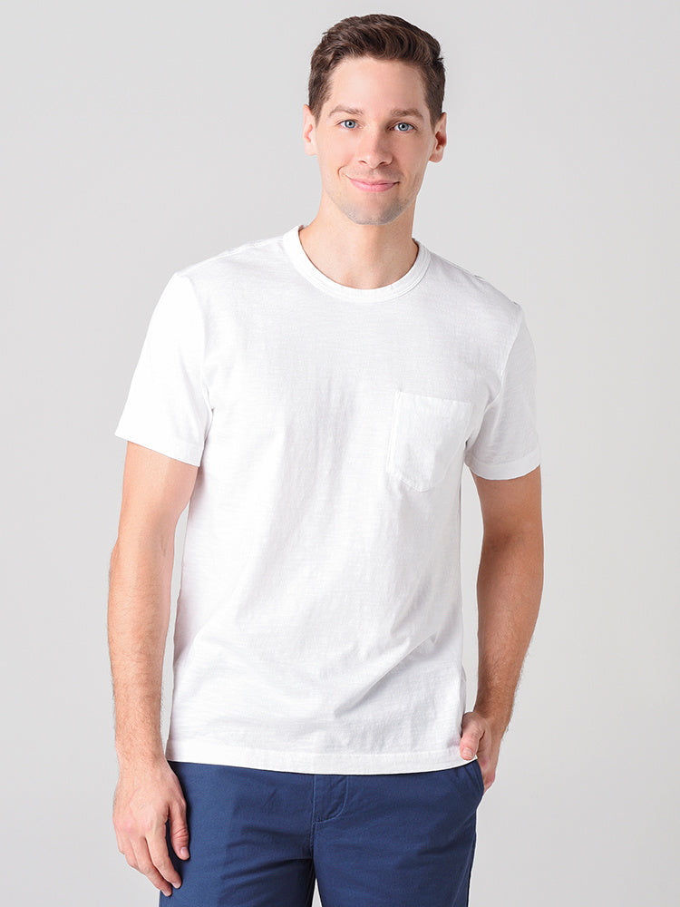 Faherty Brand Men's Sunwashed Pocket Tee - Saint Bernard