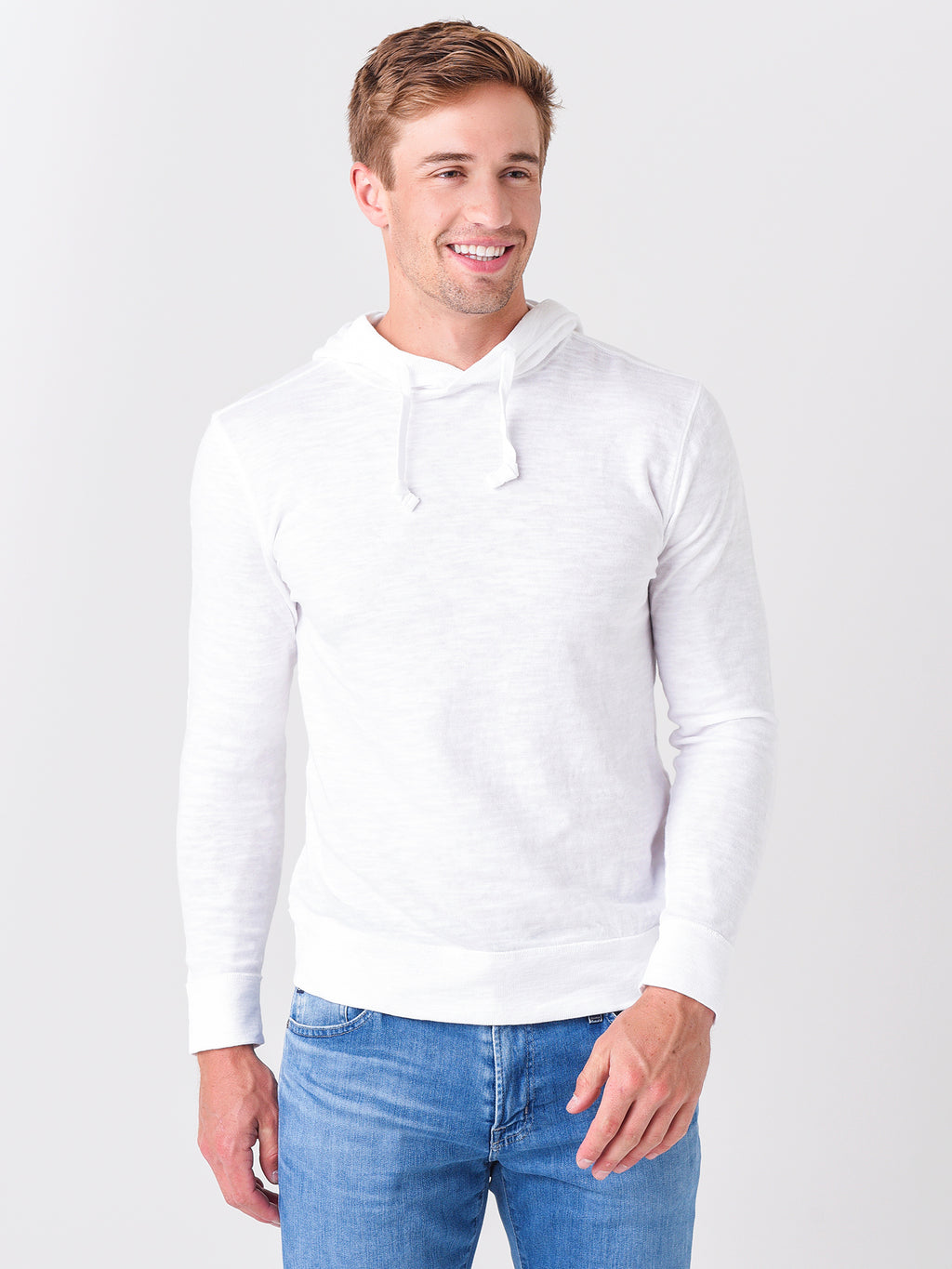 Faherty Brand Men's Slub Cotton Hoodie - Saint Bernard