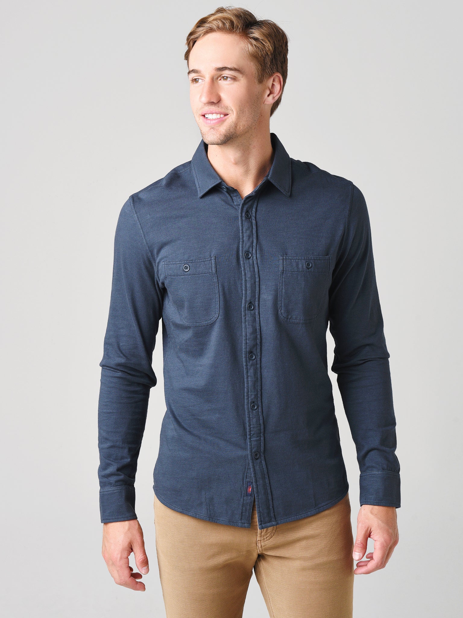 Faherty Brand Men's Knit Seasons Shirt - Saint Bernard