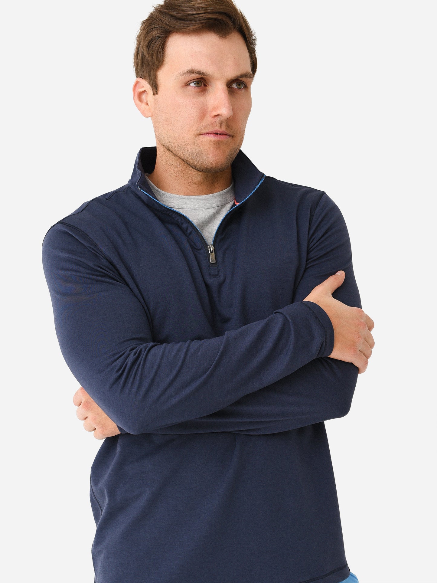 Faherty Brand Men's Movement Quarter-Zip - Saint Bernard