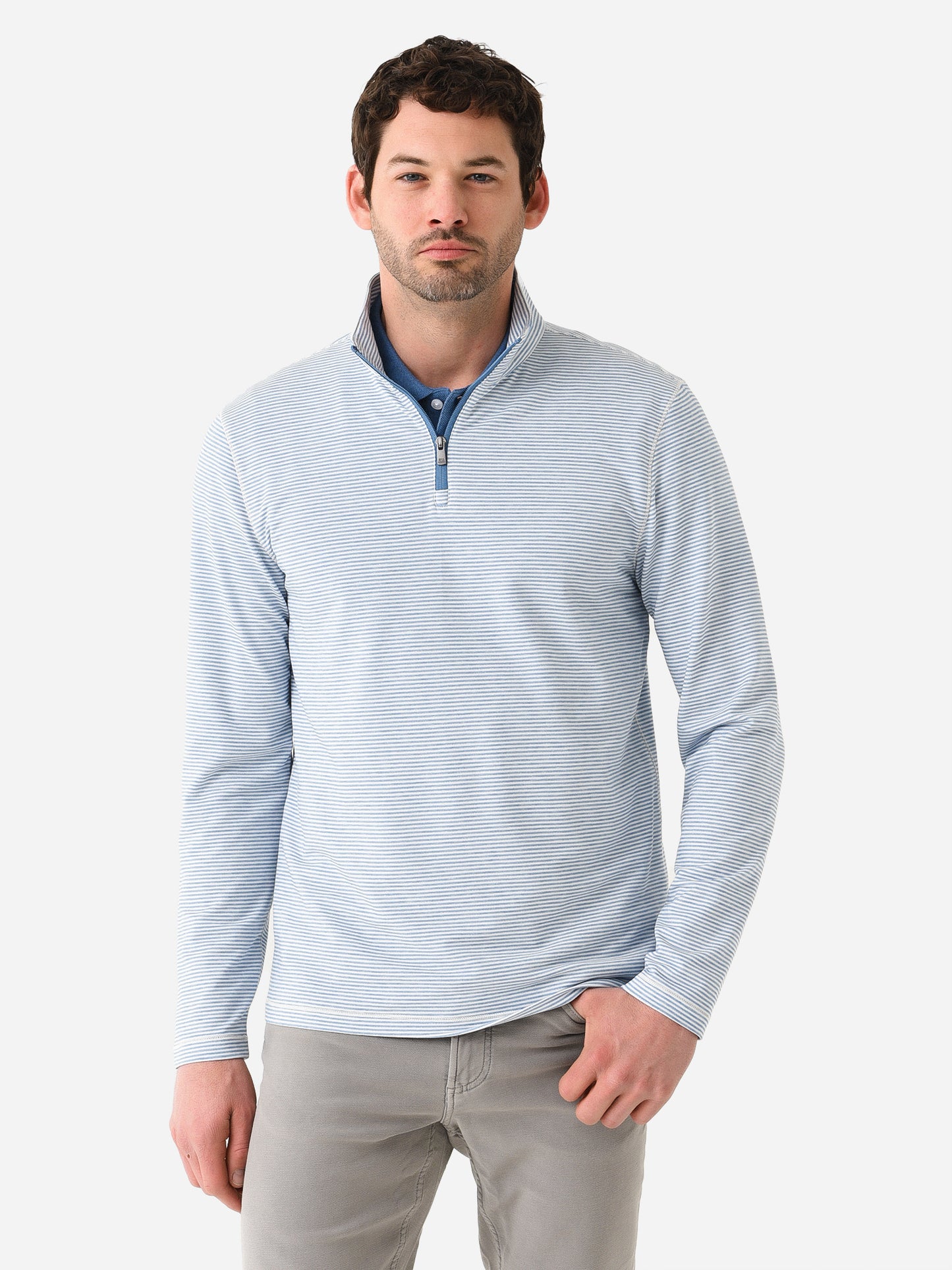 Faherty Brand Men's Movement Quarter-Zip - Saint Bernard