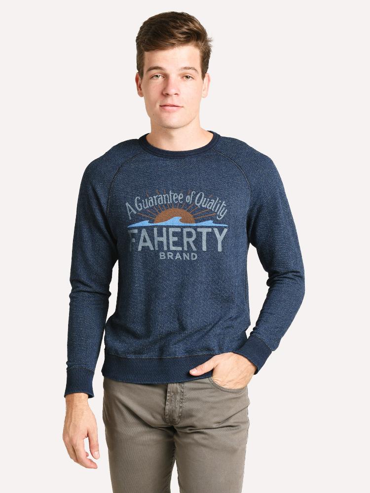 Faherty Brand Men's Logo Crew Sweatshirt - Saint Bernard