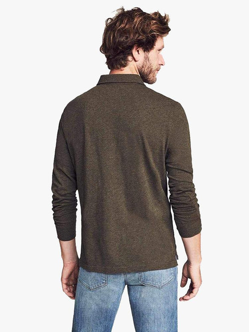 Faherty Brand Long Sleeve Luxe Heathered Polo