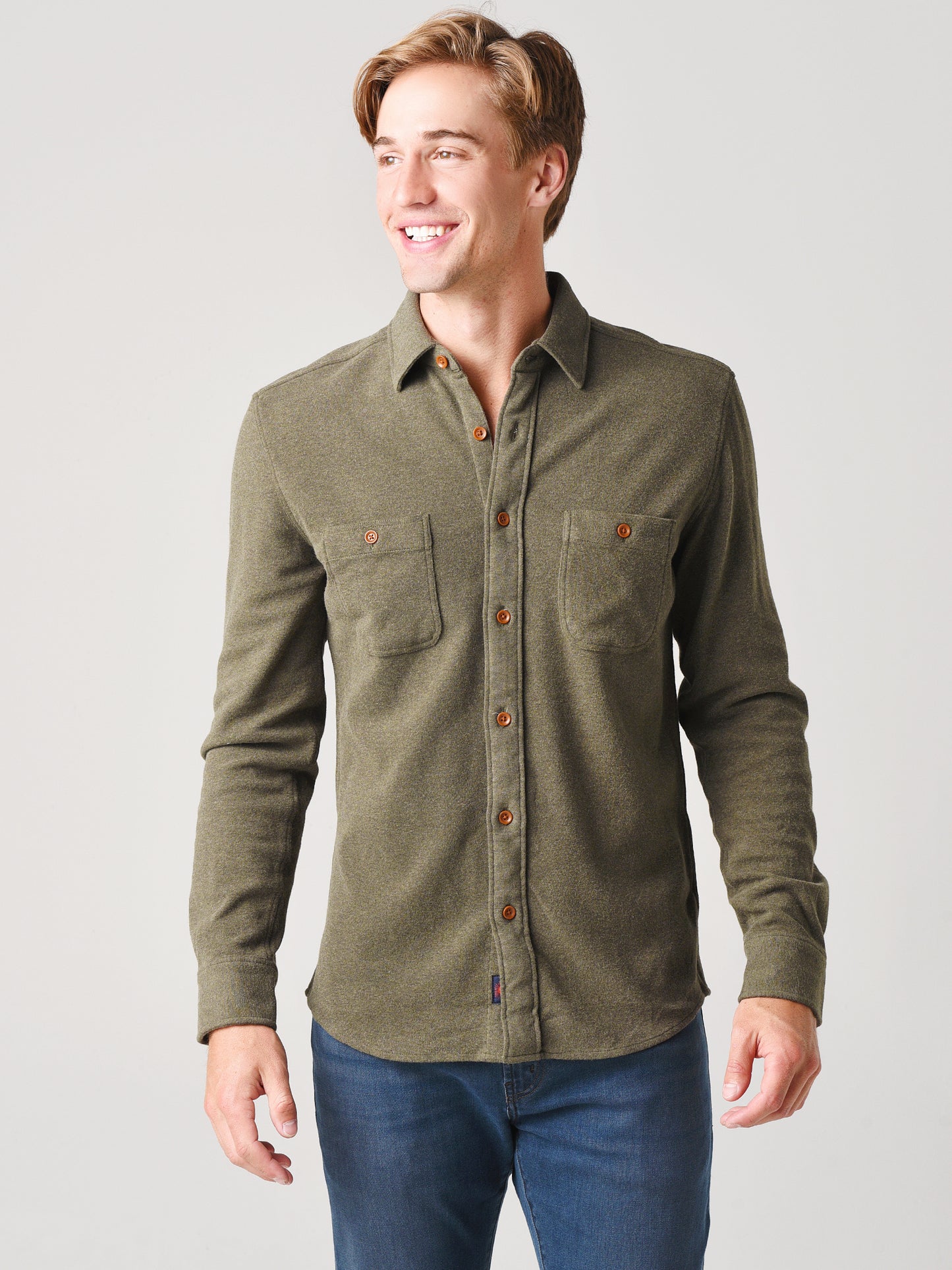 Faherty Brand Men's Knit Alpine Shirt - Saint Bernard