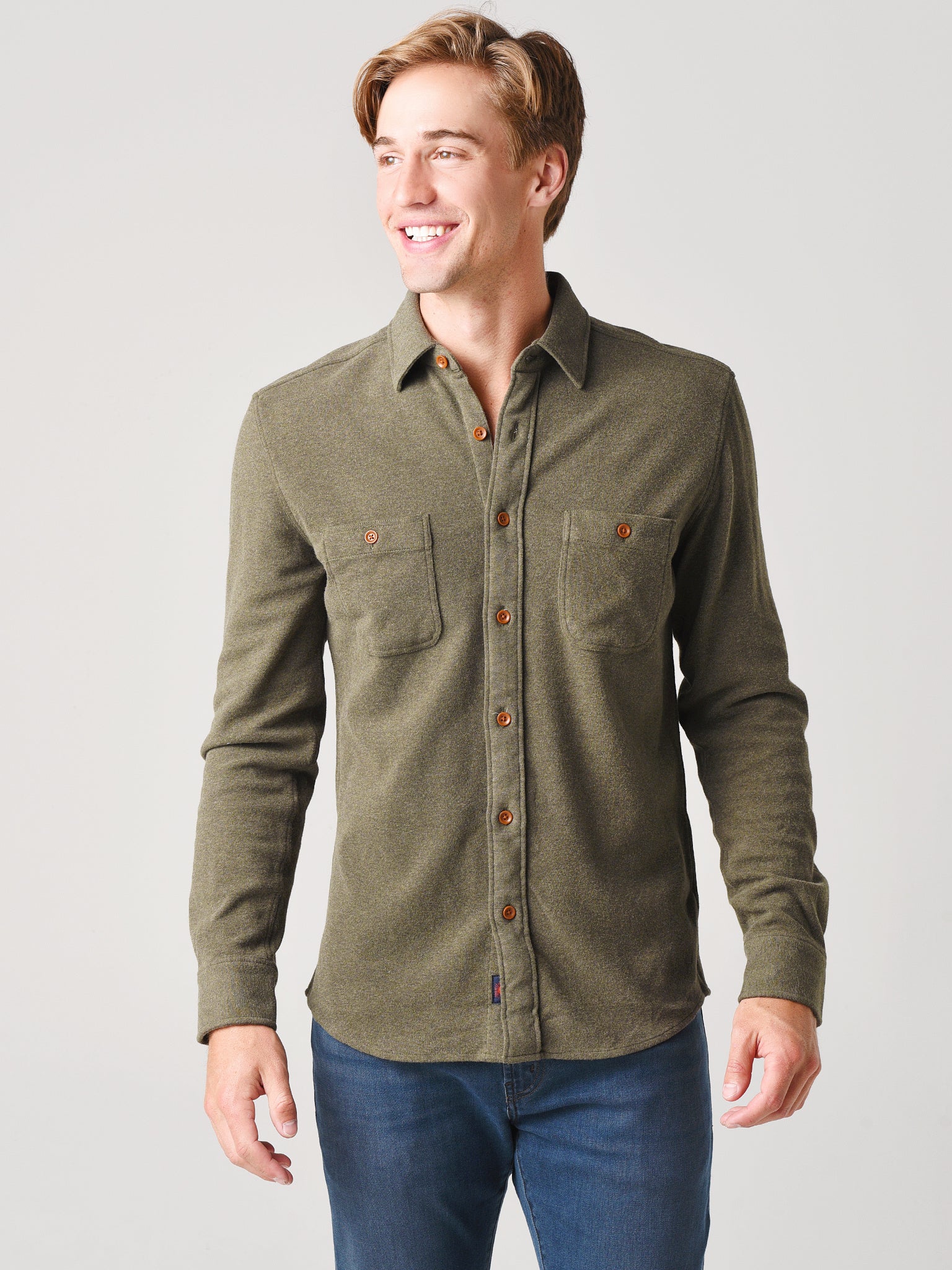 Faherty Brand Men's Knit Alpine Shirt - Saint Bernard