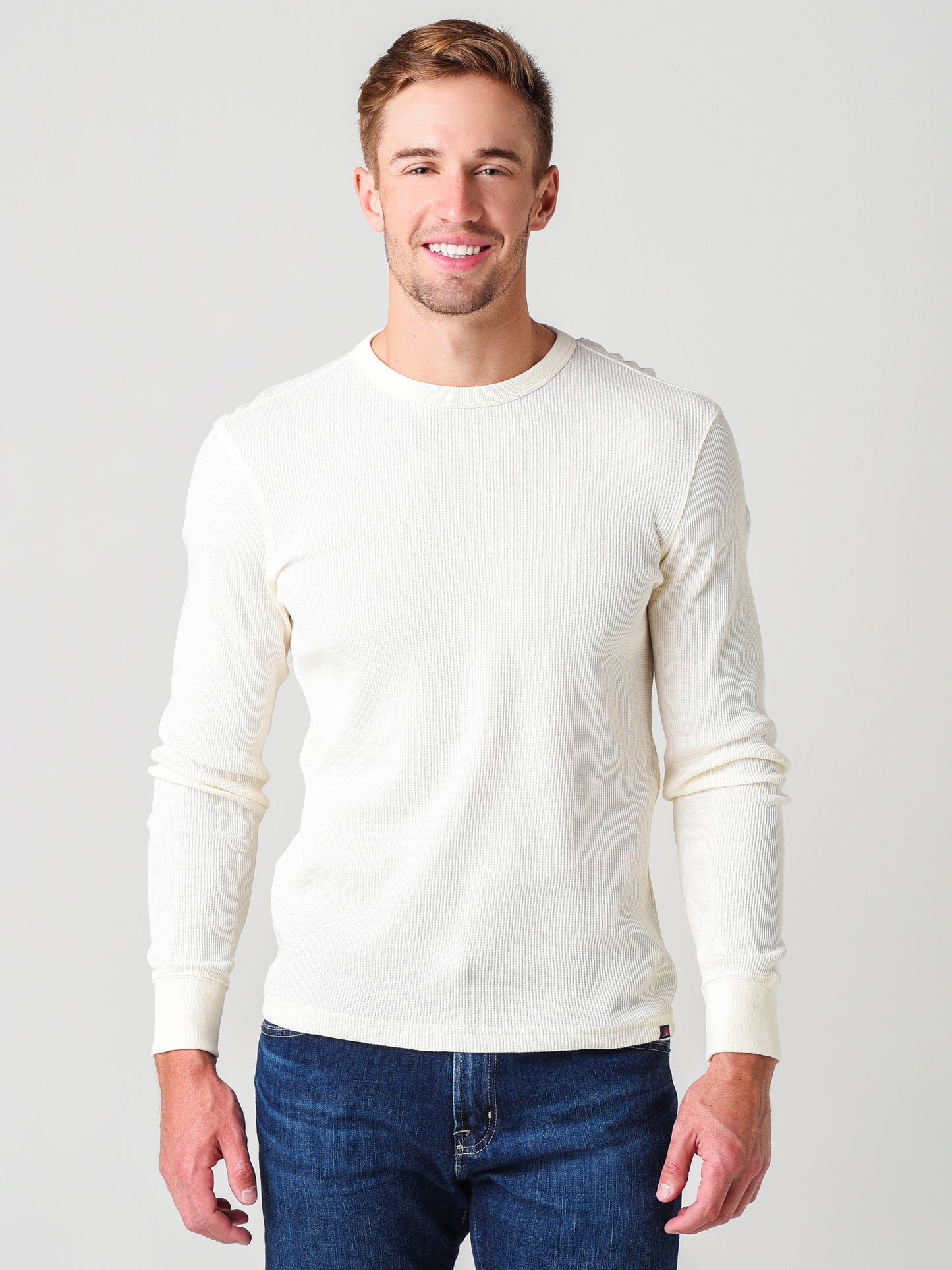 Faherty Brand Men's Essential Waffle Crew Tee - Saint Bernard