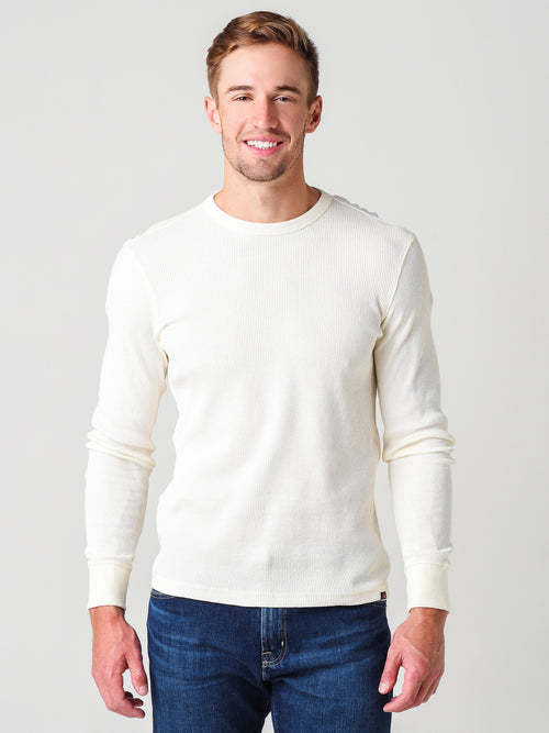 Faherty Brand Men's Essential Waffle Crew Tee