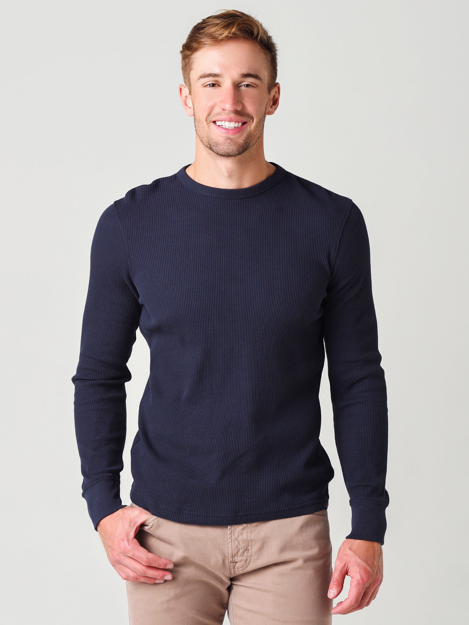 Faherty Brand Men's Essential Waffle Crew Tee - Saint Bernard