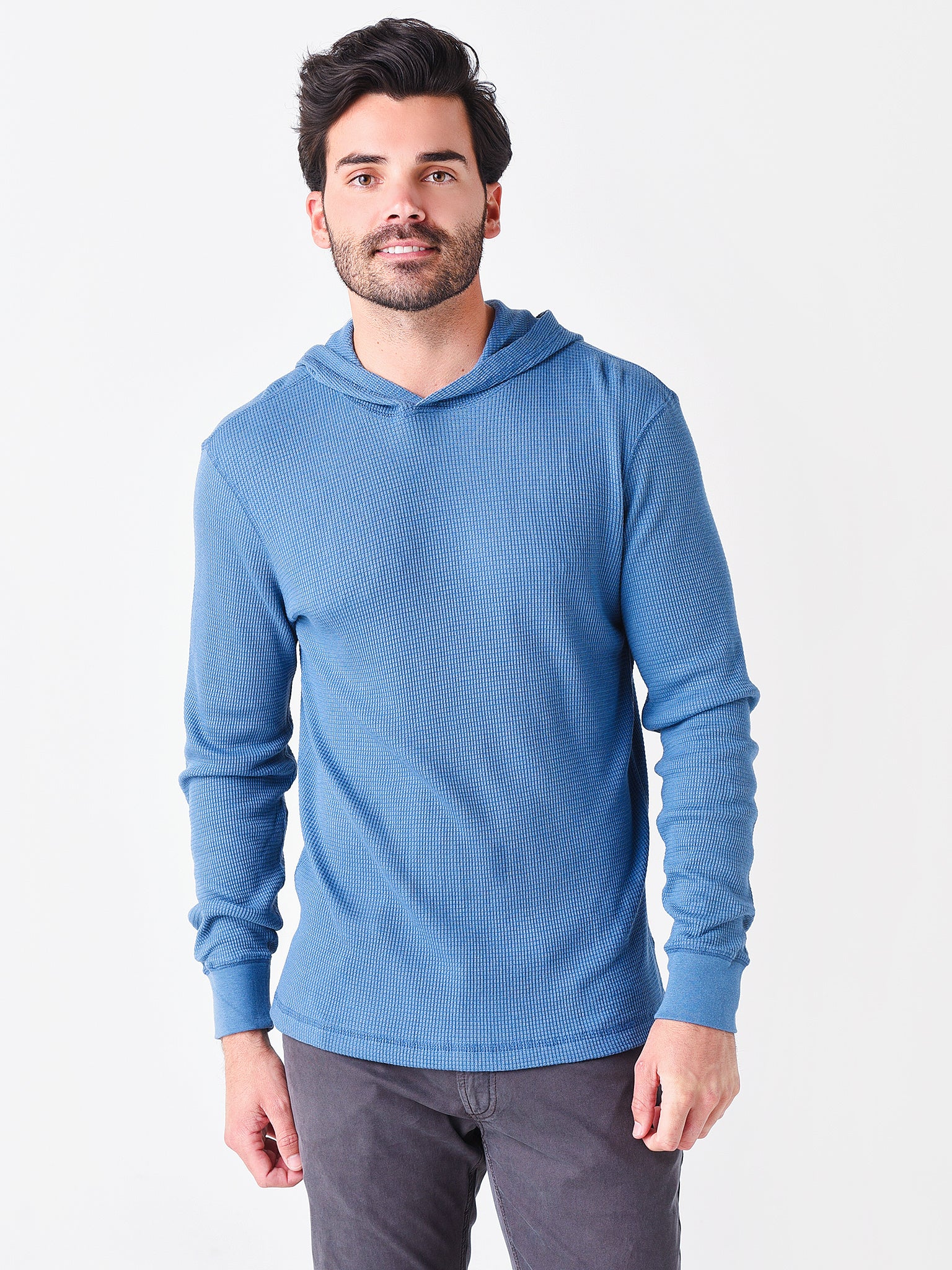 Faherty Brand Men's Legend Waffle Hoodie - Saint Bernard