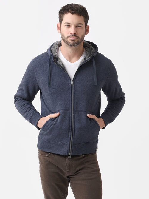 Faherty Brand Men's High Pile Fleece Zip Hoodie