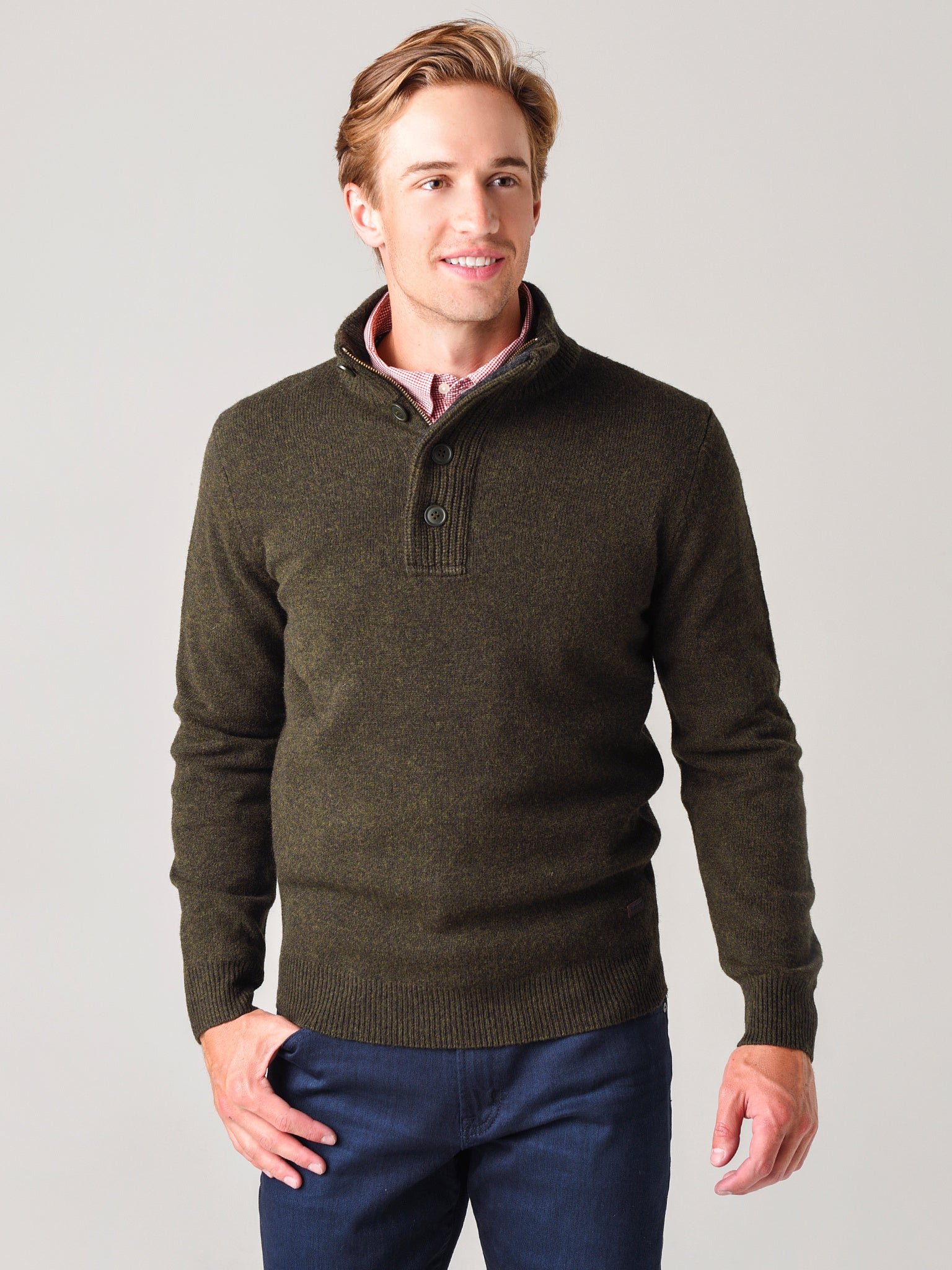 Barbour Men's Patch Half-Zip Pullover Sweater - Saint Bernard