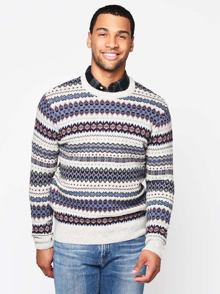 Barbour Men's Case Fairisle Crew Sweater - Saint Bernard