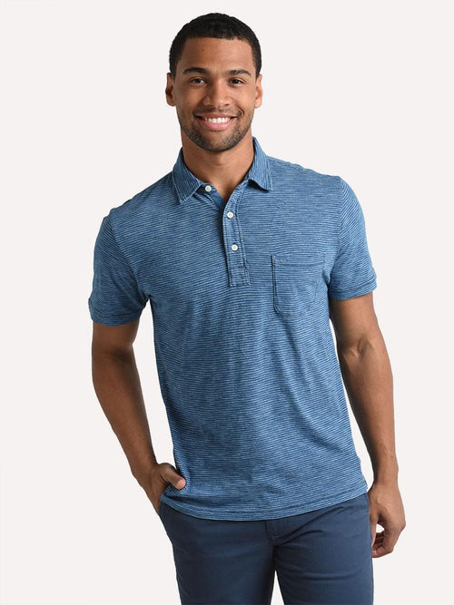 Faherty Brand Indigo Polo