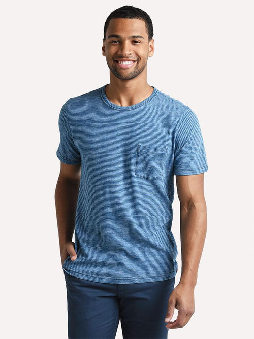 Faherty Brand Indigo Pocket Tee