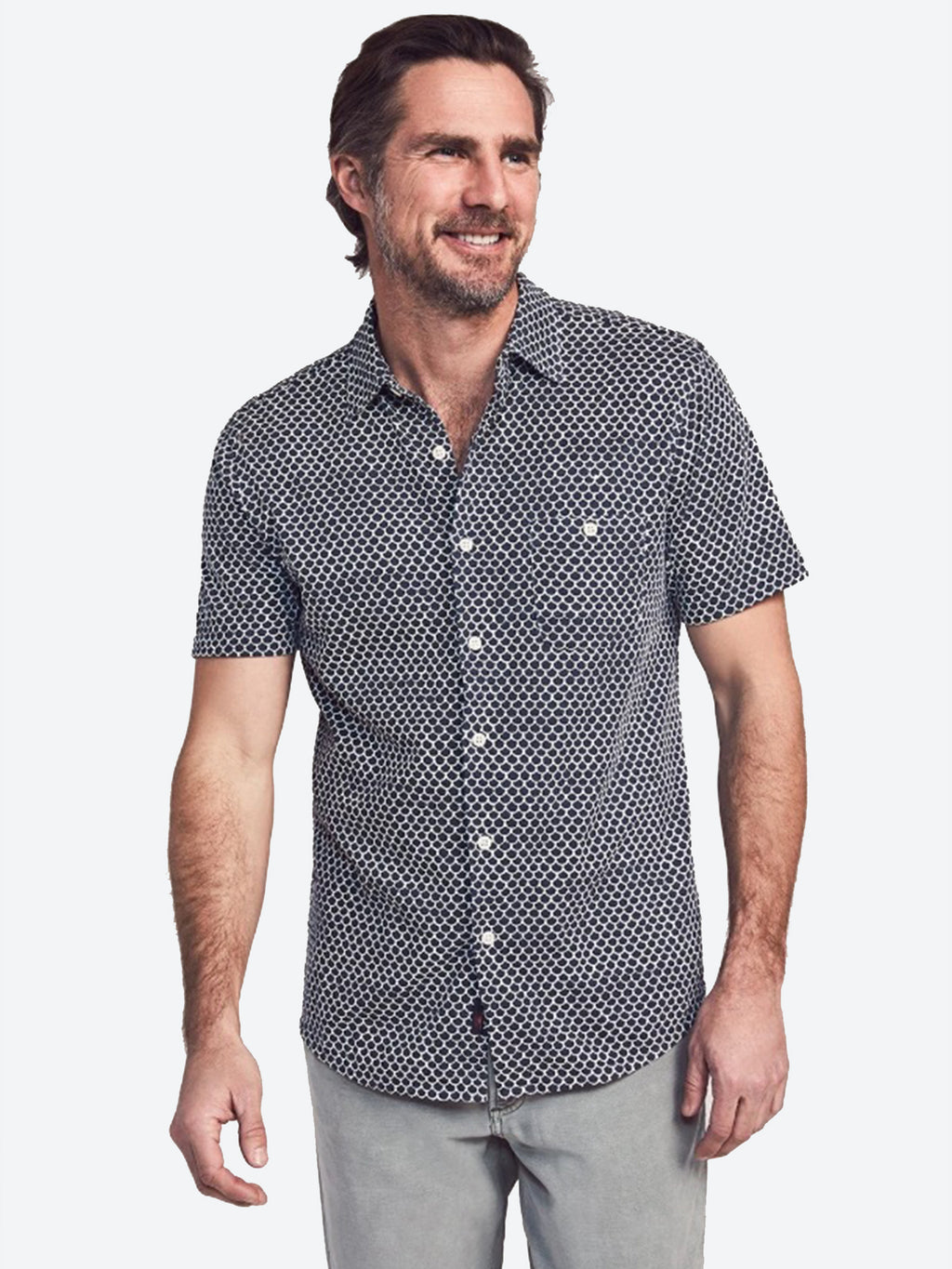 Faherty Brand Short Sleeve Knit Coast Shirt - Saint Bernard