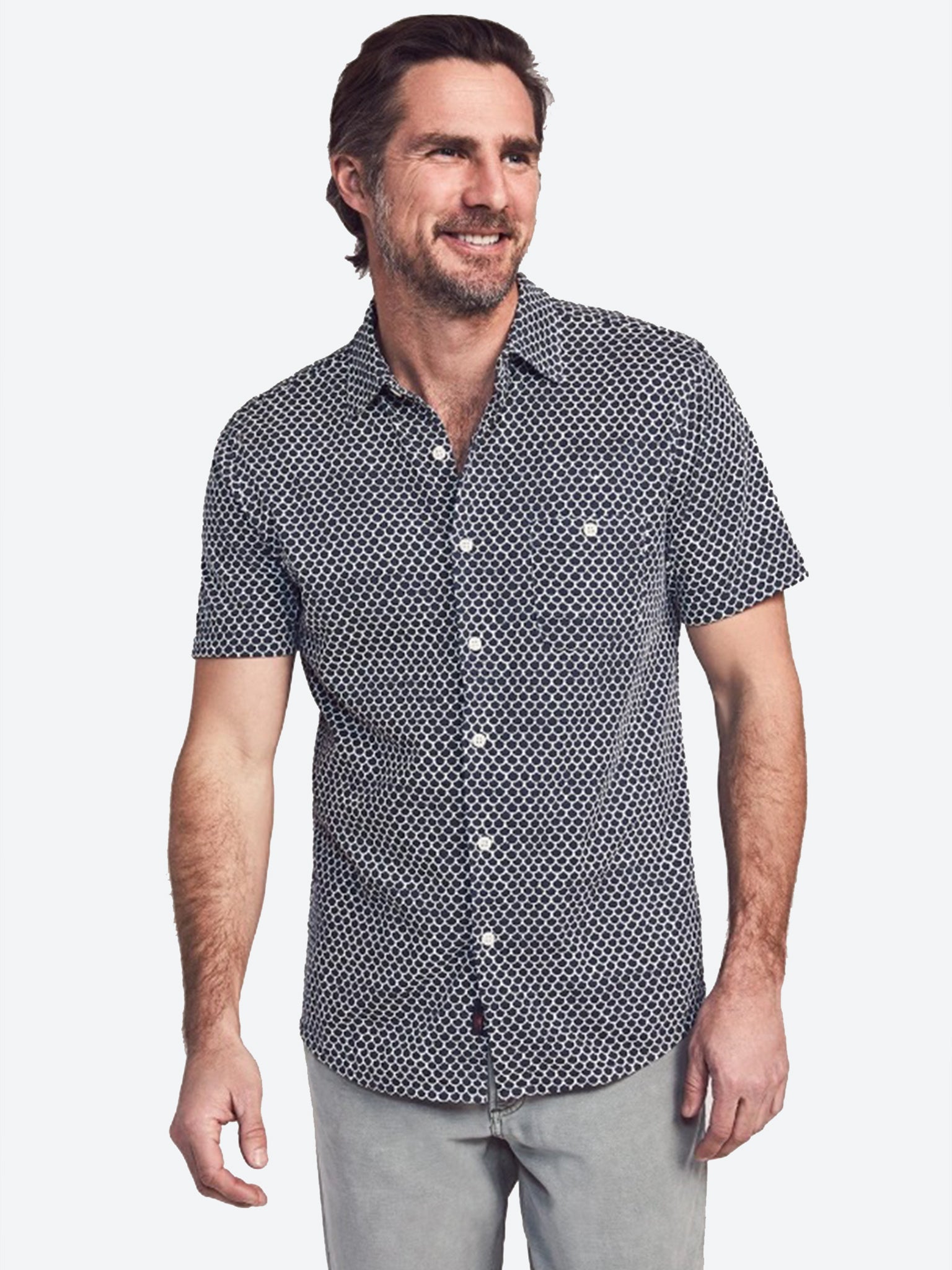 Faherty Brand Short Sleeve Knit Coast Shirt - Saint Bernard
