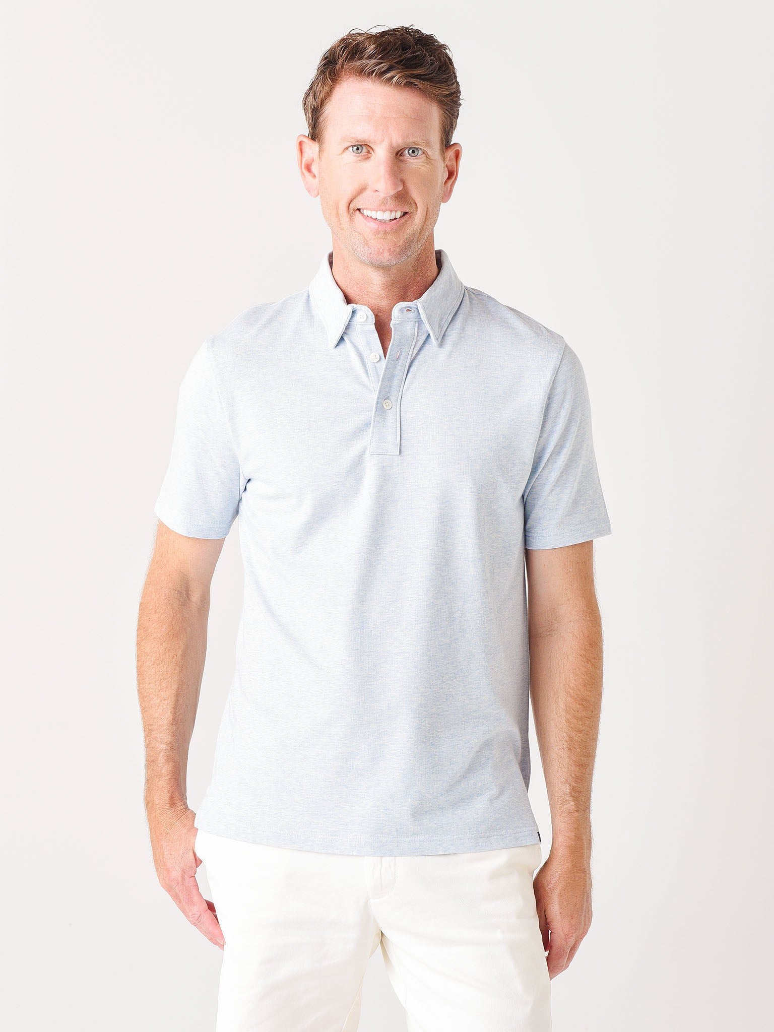 Faherty Brand Men's Movement Short-Sleeve Polo - Saint Bernard
