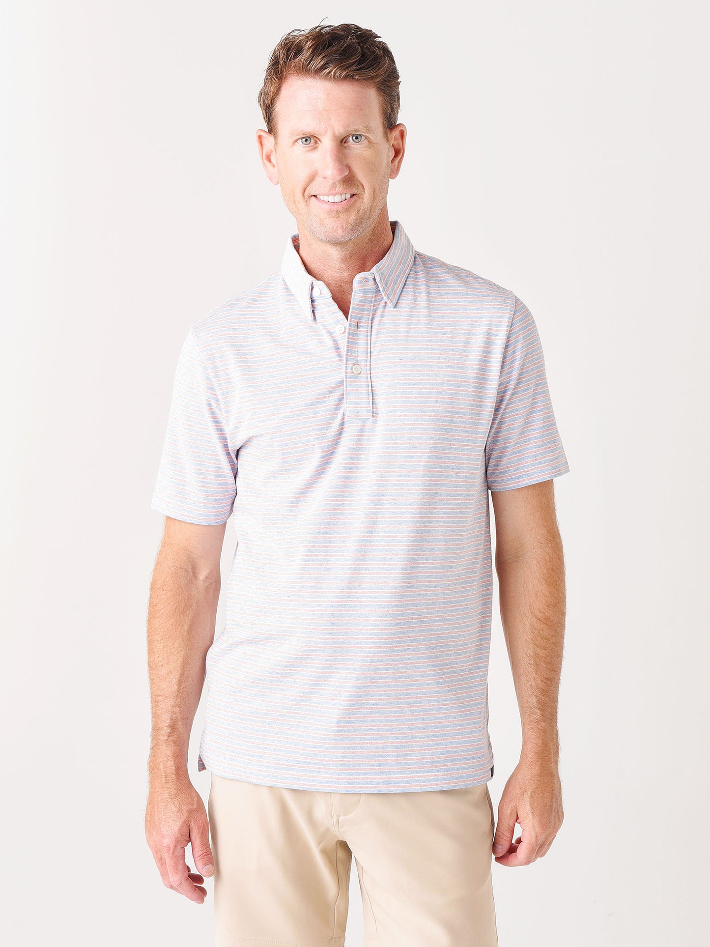 Faherty Brand Men's Movement Short-Sleeve Polo - Saint Bernard
