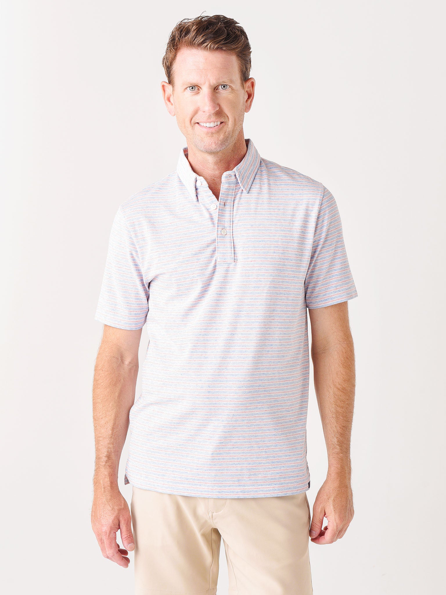 Faherty Brand Men's Movement Short-Sleeve Polo - Saint Bernard