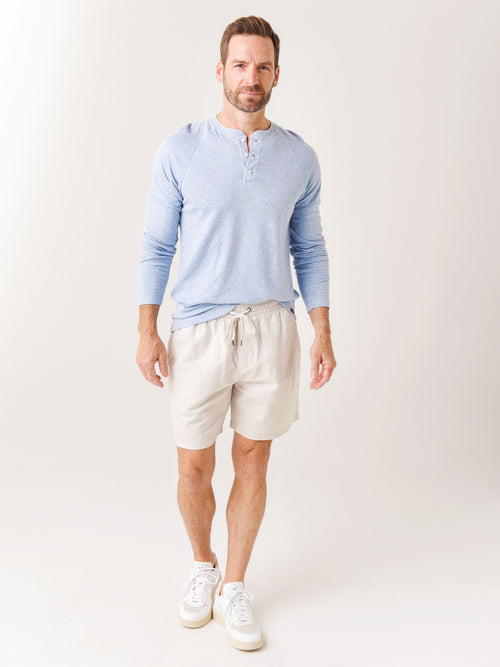 Faherty Brand Men's Cloud Long-Sleeve Henley Shirt