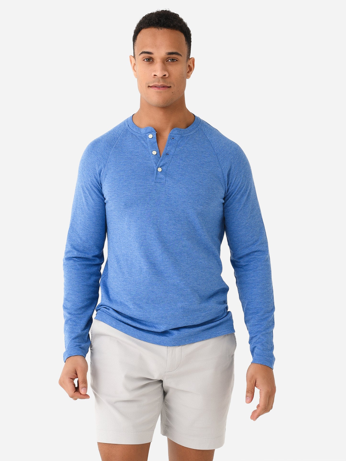 Faherty Brand Men's Cloud Long Sleeve Henley Shirt - Saint Bernard