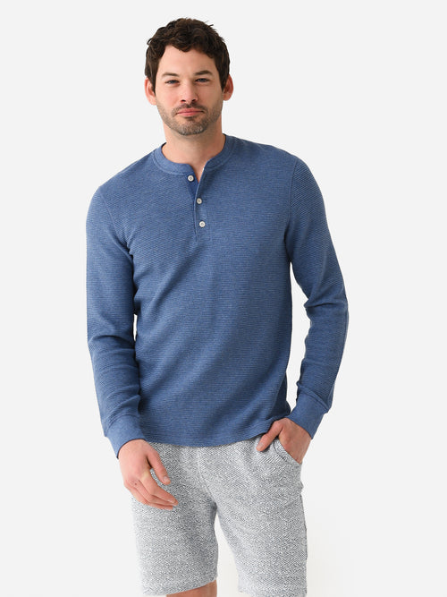 Faherty Brand Men's Surf Waffle Henley Shirt