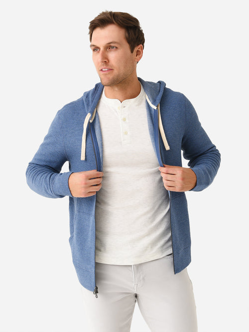 Faherty Brand Men's Surf Waffle Zip Hoodie