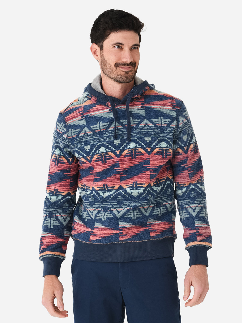 Faherty Brand Men's ThunderVoice Eagle Fleece Popover - Saint Bernard