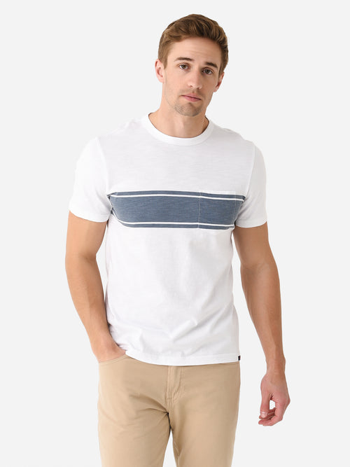 Faherty Brand Men's Surf Stripe Sunwashed Tee