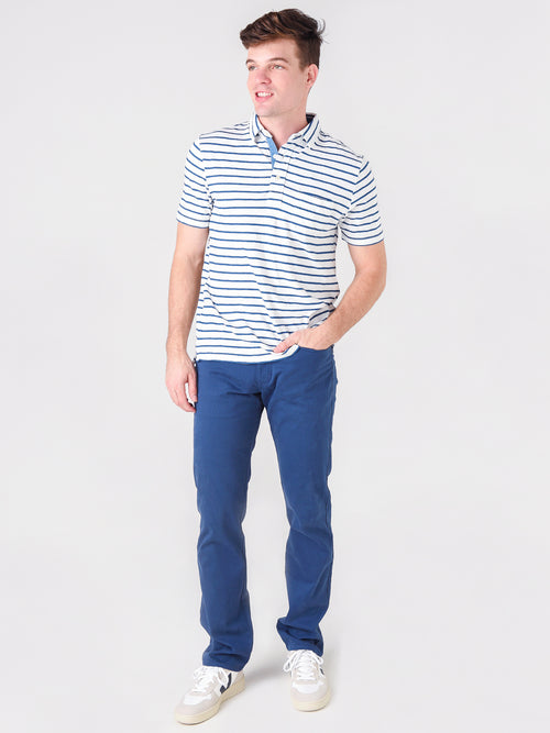 Faherty Brand Men's Breton Stripe Polo