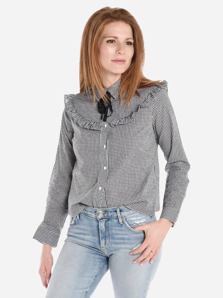 English Factory Ruffled Shirt With Tie - Saint Bernard
