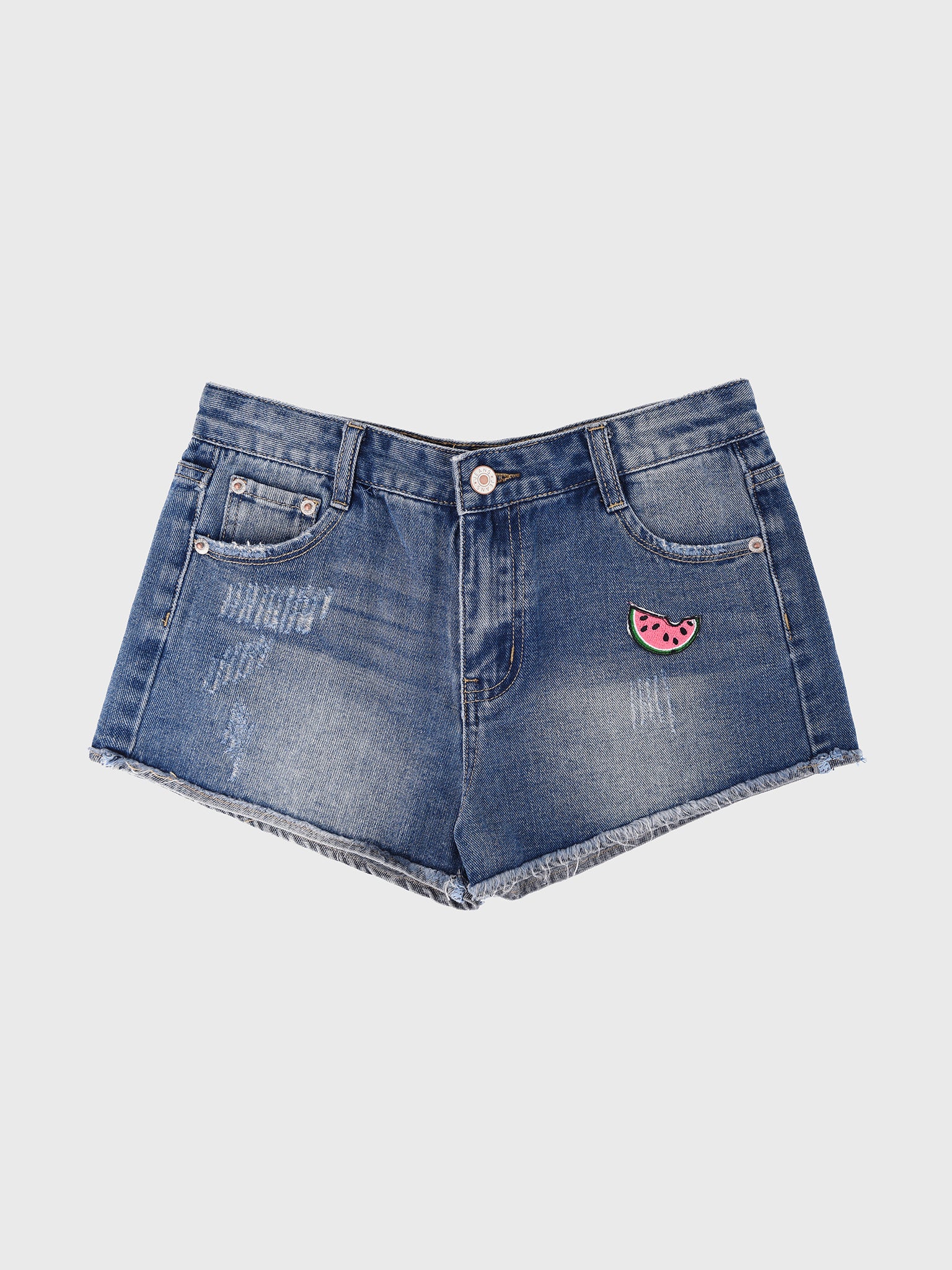 Mini Molly Girls' Watermelon Embroidered Shorts - Saint Bernard